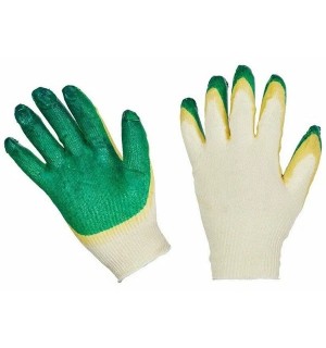 Перчатки трикотажные ЗИМА  обл латекс черн-оранж 30г ТР ТС 019/2011МИ р9