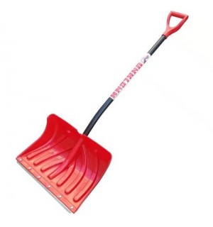 Лопата снеговая пласт. с черенком 505*340  оцин.планка ПИНГВИН