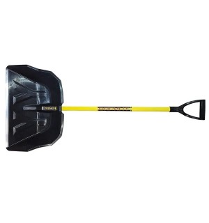 Лопата снеговая пласт. с черенком 580*390  алюм.планка ПОЛЯРНИК