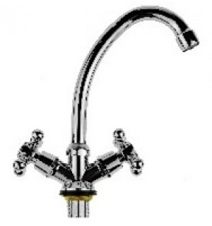 Смеситель д/кухни Мираж V338P TYE-1089 под гайку 1/2 кер.мах.пласт