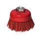 Щетка-крацовка чаша 75мм М14 для УШМ нейлоновая с абраз.покр.проволока 1,3мм SKYWER