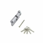 Цилиндр ЦАМ ЦМ 90(40/50)-5К(ключ, вертушка (СР) ХРОМ "Vrata 208221