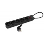 Удлинитель с сет.фильтром 5х1,8м SP-518 1.8м-Р Black Спутник