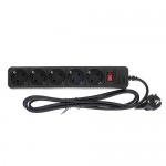 Удлинитель с сет.фильтром 5х4,5м SP-545 4,5м-Р Black Спутник