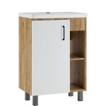 Тумба+умыв. Крафт 60см  б/ящика Домино+умывальник 60см Фостер