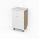 Тумба+умыв. Сильвия 50*81*40см белый+умывальник СОМО 50 Cersanit