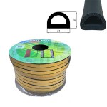 Уплотнитель D-профиль черный 15*21мм GERM FOAM/50м