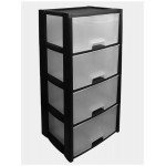 Комод пластм. широкий 5-ти секц. ЧЕРНЫЙ КОЛОРИТ