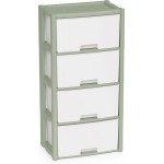 Комод пластм. 4-х секц. Колорит зеленый/1 М9041