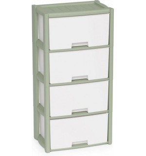 Комод пластм. 4-х секц. Колорит зеленый/1 М9041