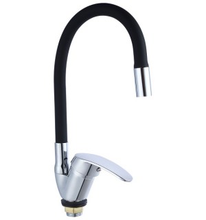 Смеситель для кухни TSARSBERG ХИТ TSB-731-B02 черный гибкий излив ручка вниз