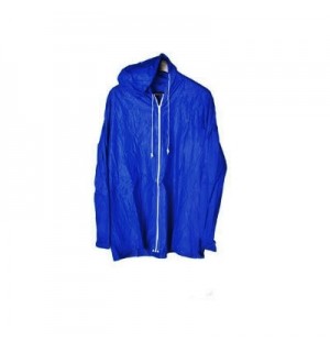 Дождевик (куртка на молнии) ПВХ 150мк синий (рукав резинка,сумочка) 250г L