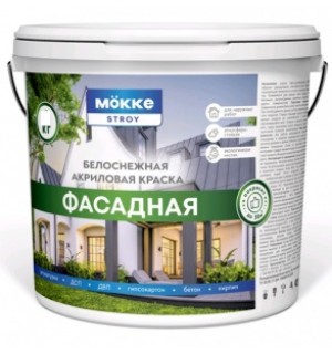 Краска в/д фасадная 3кг MOKKE STROY
