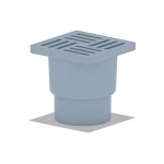 Трап вертик. d 110 (Пластик решетка) 150*150 с сифоном