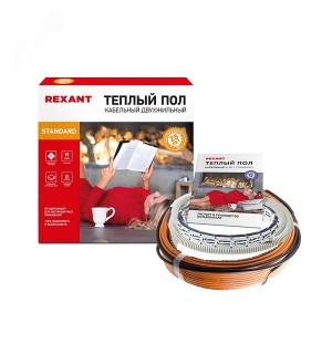 Теплый пол RND-20-300 REXANT 300Вт/20м/S обогрева м2:1,3-2,6 двух жильный