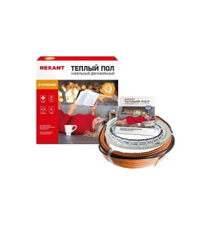 Мат нагревательный (теплый пол) REXANT Classic RNX-0,5-75 площадь 0,5м2 (0,5*1,0м) 75Вт двухжильны