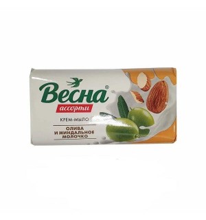 Мыло туалетное ВЕСНА 90г Олива/минд молочко