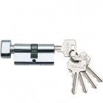 Цилиндр ЦАМ ЦМВ 80(40/40)-5К(англ.ключ) вертушка  (хром) СТАНДАРТ