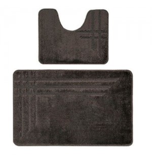 Коврик для ванной 2шт 50*80 см серый LINEA 168