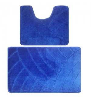 Коврик для ванной 2шт 50*80 см синий BAN CLASSIC 583
