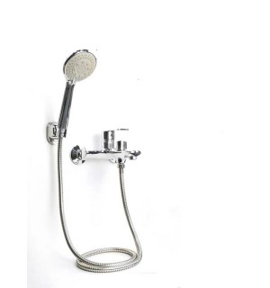 Смеситель для ванны V832803 c монолитным изливом,Дивертор в корпусе Цинк.Хром