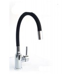 Смеситель для кухни V848899-2 силик излив 35мм Черный хром