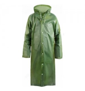 Дождевик ЕВА зеленый 005G капюшон,кнопки