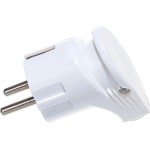 Вилка эл. угловая белая с з/к NCA-PL04-16A-E-WH Navigator