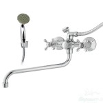 Смеситель для ванны RUSANT картридж d22,излив 30см,хром(латунь)