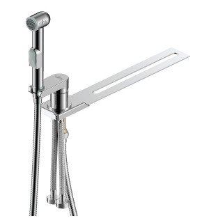 Смеситель одноручковый (25мм) с гигиеничес.душем,устанавливаемый на унитаз ROSSINKA