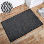 Коврик влаговпитывающ.ПВХ 60*90  АНТИПЫЛЬ сер/черн 050