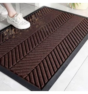 Коврик влаговпитывающ.ПВХ 60*90  ЕЛОЧКА коричневый 040