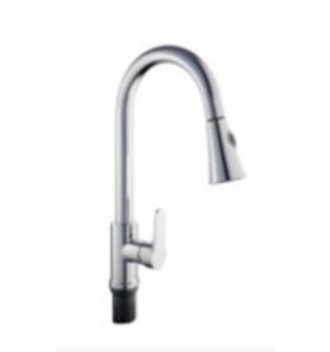 Смеситель д/кухни aQuaDv 520-01,однорычажный,вытяж. излив 44см,карт 40мм,гайка