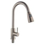 Смеситель д/кухни aQuaDv 520-05,однорычажный,выдвиж. излив 44см,карт 40мм,гайка,нерж.сталь