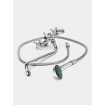 Смеситель для ванны aQuaDv 202-02,двухручковый,излив 30см,кран-букса,эксцентрики