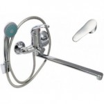 Смеситель для ванны aQuaDv 800-03,однорычажный,излив 35см,карт 40мм