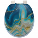 Сиденье для унитаза мягкое Мрамор голуб 6109