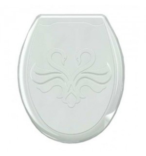 Сиденье для унитаза пласт Лебеди белый