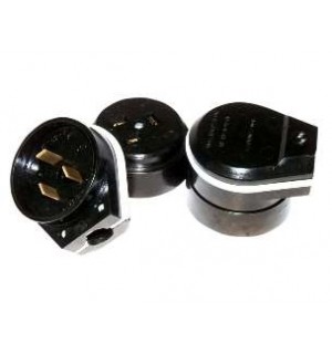 Розетка под плиту 32А 250В черный 1ф