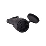 Розетка кабельная  с крышкой с/з каучук IP44 16А Вихрь