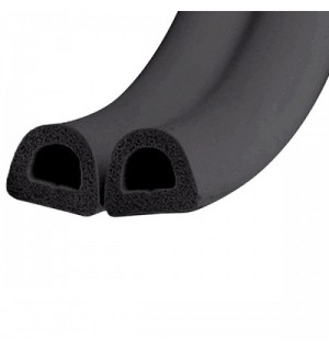 Уплотнитель D-профиль черный 14*12 "PRAKTISHE" КУСОК 7,2м