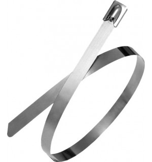 Хомут кабельный 4.6х200 сталь ANSI 304 с покрытием TOKOV ELECTRIC TKE-HM304-4.6-200-C/100