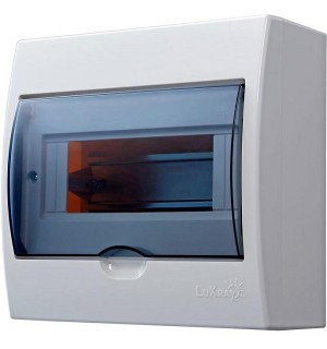 Бокс ЩРН-П-6 накладной на 6 модулей (прозрачная крышка)