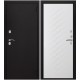 Дверь мет. БЕРЛИН ТЕРМО букле черный (870L) левая белая ВМР