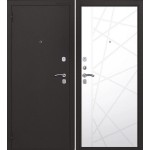 Дверь мет. ПРАКТИК 2 толщ 80мм, мин вата букле серый ХЬЮСТОН софт милк 970R правая