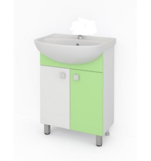Тумба+умыв. Домино Фисташка 61*85*30см.+ умыв Эрика 61
