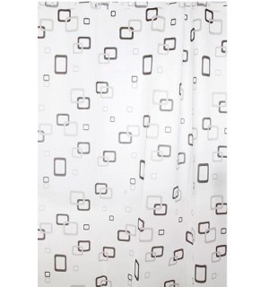 Шторка для ванной REVA 180*1802см 12колец квадрат Рыжий Кот