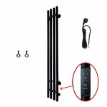 Полотенцесушитель ЭЛЕКТРИЧЕСКИЙ Моцарт  Пэк сп квадрат 3  120*15  черный муар  Данимакс