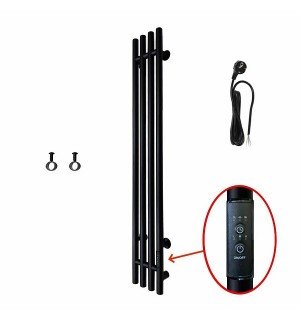 Полотенцесушитель ЭЛЕКТРИЧЕСКИЙ Моцарт  Пэк сп квадрат 3  120*15  черный муар  Данимакс