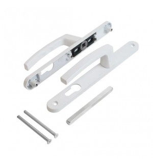 Ручка для узкопроф.дверей,белая с пружин м/о 85 РФ 85.25.02.9016 под пальчики БУЛАТ планка 234